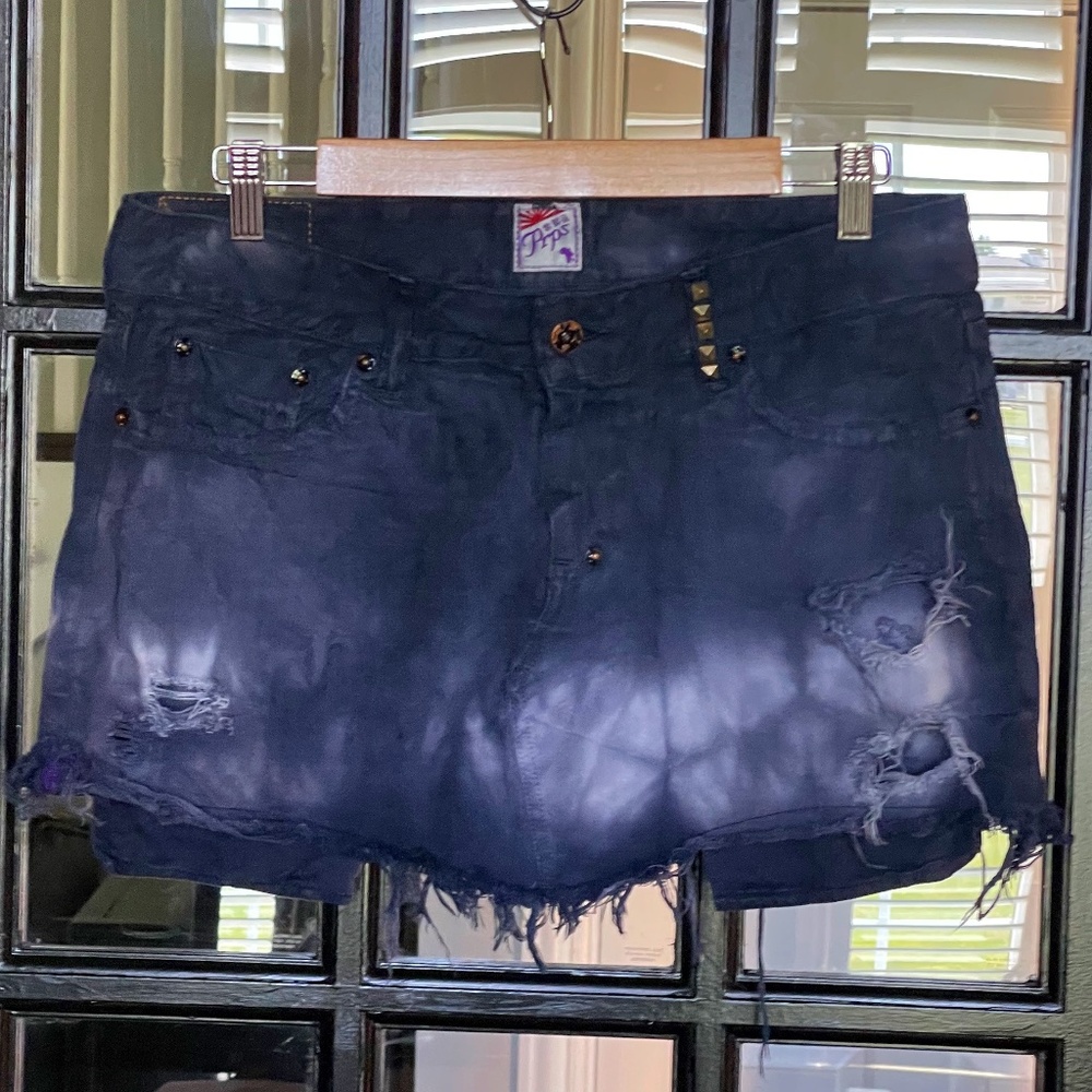 PRPS Jean Mini Skirt Distressed Blue - Size 30 NWOT